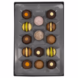 Hotel Chocolat Tipsy Truffles H-Box - 14 Of Our Finest Alcoholic Chocolates, 155g - Suitable for Vegetarians - Gifts For Birthday, Thank You,