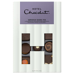 Hotel Chocolat Serious Dark Fix H-Box 155g - 14-Piece Dark Chocolate Box - Suitable for Vegetarians - Chocolate Gift for Birthday, Thank You,