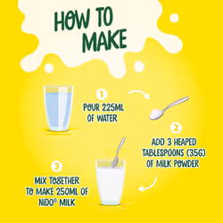 Nido Instant Full Cream Milk Powder, Substitute for Fresh Milk, for Tea & Coffee 2.5kg Tin