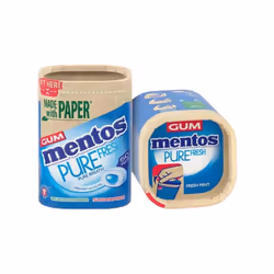 Mentos Pure Fresh Freshmint Flavour, Sugar Free Chewing Gum With Xylitol, Suitable for Vegetarians - 6 x 50 Pieces