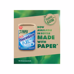 Mentos Pure Fresh Freshmint Flavour, Sugar Free Chewing Gum With Xylitol, Suitable for Vegetarians - 6 x 50 Pieces