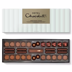 Hotel Chocolat Unbelievably Vegan Sleekster - 33 Cacao-Rich Chocolates, 330g - Suitable For Vegetarians & Vegans - Gifts For ...