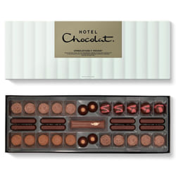 Hotel Chocolat Unbelievably Vegan Sleekster - 33 Cacao-Rich Chocolates, 330g - Suitable For Vegetarians & Vegans - Gifts For Birthday, Thank You,