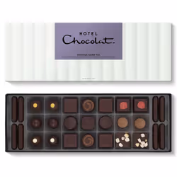Hotel Chocolat Serious Dark Fix Sleekster - 29 High-Cacao Dark Chocolates, 305g - Suitable for Vegetarians - Chocolate Gifts ...