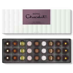 Hotel Chocolat Tipsy Truffles Sleekster 295g - 27-Piece Milk, Dark and White Liqueur Chocolate Box - Suitable for Vegetarians - Gifts for Birthday,