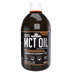 Natures Aid MCT Oil 500ml Hazelnut - Add to Coffee Shakes Smoothies or Dressings - 100 Percent Premium Coconut Oil Pure Susta ...