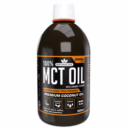 Natures Aid MCT Oil 500ml Caramel - Add to Coffee Shakes Smoothies or Dressings - 100 Percent Premium Coconut Oil Pure Sustai ...