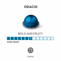 Nespresso Capsules VertuoLine, Odacio, Dark Roast Coffee, 30 Count Coffee Pods, Brews 7.8oz