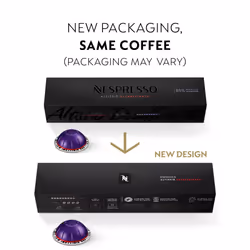 Nespresso Capsules VertuoLine, Altissio Decaffeinato, Dark Roast Espresso, 50 Count Espresso Coffee Pods, Brews 1.35 Ounce (VERTUO ONLY)