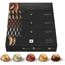 Nespresso Vertuo Barista Creations Assortment of 50 Capsules - 10x Vanilla Custard Pie, 10x Caramel Cookie, 10x Hazelino Muffin, 10x Bianco Leggero,