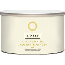 Simply Luxury White Hot Chocolate, Hot Chocolate Powder for Smooth & Creamy Beverage, Suitable for Vegetarians, Halal & Nut-Free, 1kg