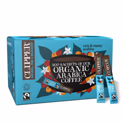 Clipper Organic Medium Roast Arabica Coffee | 200 Sachets | Individually Wrapped Instant Coffee | Gourmet Coffee | Sustainabl ...