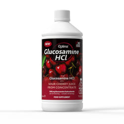 Optima Glucosamine HCL Cherry Juice Concentrate, Natural, Vegan, No Added Sugar, No Artifical Sweetners, 1200 mg per Serving, 1 Litre