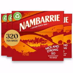 Twinings Nambarrie Strong Tea | Bold, Lively & Full of Flavour Black Tea | Multipack Bulk Buy, 320 (4 x 80) Biodegradable Tea ...