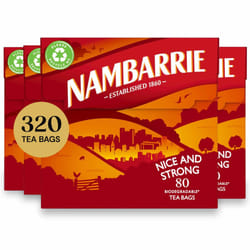 Twinings Nambarrie Strong Tea | Bold, Lively & Full of Flavour Black Tea | Multipack Bulk Buy, 320 (4 x 80) Biodegradable Tea Bags