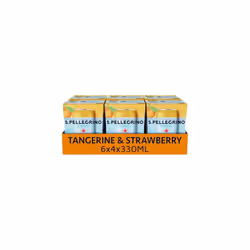 San Pellegrino Essenza Sparkling Water Tangerine & Strawberry Lightly Flavoured 24x330ml