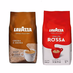 Lavazza 1 x Crema E Aroma 1 kg & Lavazza Qualita Rossa Coffee Beans 1 kg,