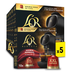L?OR BARISTA Double Splendente XXL Aluminium Coffee Capsules (5 X 10 Pods) Intensity 7