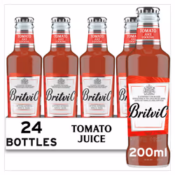 Britvic Tomato Juice Cocktail - Expertly Blended Drink - Pack of 24 x 200ml