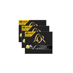 L'Or Espresso Coffee Onyx Intensity 12 - Nespresso* Compatible Aluminium Coffee Capsules - 3 Packs of 40 Capsules (120 Drinks)