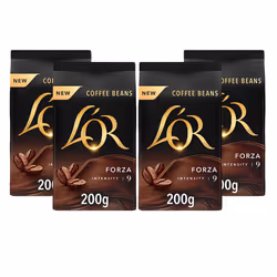 L'OR Forza Coffee Beans 200g Intensity 9 (4 x 200g, 800g Total)
