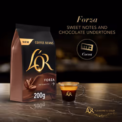 L'OR Forza Coffee Beans 200g Intensity 9 (4 x 200g, 800g Total)