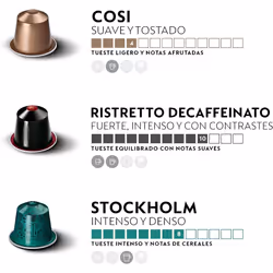 Nespresso Original Coffee Pods, 100 mix pack - 10 Ristretto, 10 Arpeggio, 10 Roma, 10 Cosi, 10 Volluto capsules and more for Nespresso machines. Make