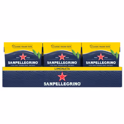San Pellegrino Italian Sparkling Drinks Classic Taste Original Sparkling Lemon Canned Soft Drink 24 Pack (6 Pack x 4 x 330ml)