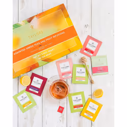 Taylors of Harrogate Assorted Green Teas and Fruit Infusions Selection Gift Box, 8 Flavours (Total of 48 Tea Bags)
