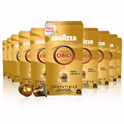 Lavazza, Qualit? Oro, Nespresso Compatible Aluminium Capsules, 10 Packs of 10 Capsules