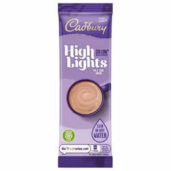 Cadbury Highlights Instant Hot Chocolate Sachets, Low Calorie Hot Chocolate Mix, 30 x 11 g Sachets Per Box (1 Box Total)