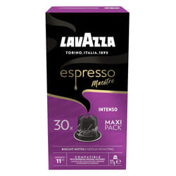 Lavazza, Espresso Maestro Intenso, 30 Aluminium Capsules Compatible with Nespresso Original Machines, Wood, Spice, & Cocoa Notes, Arabica & Robusta,