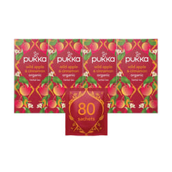 Pukka Herbs | Wild Apple and Cinnamon Organic Herbal Tea Box | Infusion With Ginger, Orange and Cardamom | Perfect For Bright Energy | Caffeine Free |