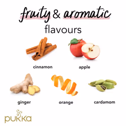 Pukka Herbs | Wild Apple and Cinnamon Organic Herbal Tea Box | Infusion With Ginger, Orange and Cardamom | Perfect For Bright Energy | Caffeine Free |