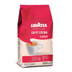 Lavazza Caff? Crema Classico, Coffee Beans, Arabica and Robusta, Cocoa and Wood Notes, Intensity 7/10, Medium Roasting, 1 Kg