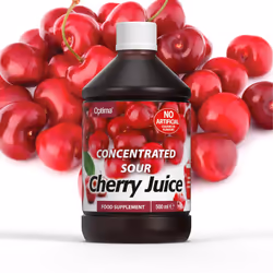 Optima Sour Cherry Juice Concentrate, Natural, Vegan, No Artificial Flavours or Colours, Food Supplement, 500 ml Bottle