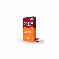 Costa Smooth Medium Roast Aluminium Coffee Pods (Pack of 10, Total 100 Coffee Capsules)