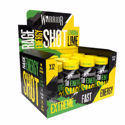 Warrior Rage Energy Shot ? Pre Workout Shot ? Energy Drink ? 12 x 60ml ? Ready to Drink Supplement ? 200mg Caffeine ? Natural ...