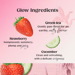 Twinings Superblends Glow Tea - Strawberry & Cucumber Green Tea with Aloe Vera & Biotin for Skincare & Hair Care, 80 x Biodegradable Tea Bags