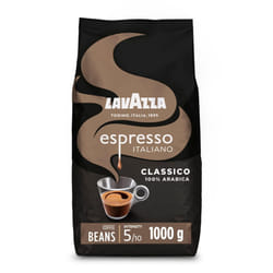 Lavazza, Espresso Italiano Classico, Coffee Beans, Ideal for Espresso Coffee Machines, with Flowery & Fruity Aromatic Notes, Intensity 5/10, 100%