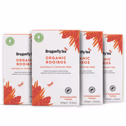 Dragonfly Rooibos Tea | Pack of 4 x 40 Organic Tea Bags (160 Teabags) | Naturally Sweet Herbal Tea Bags | Rooibos TeaBags | C ...