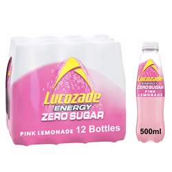 Lucozade Energy Zero Sugar Drink 500ml (Pack of 12)