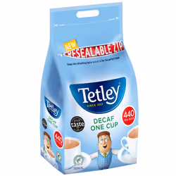 Tetley One Cup Decaf Tea, Pack of 440 Tea Bags - Milk Free