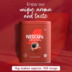 NESCAF? Original Instant Coffee 1kg Tin, packaging may vary