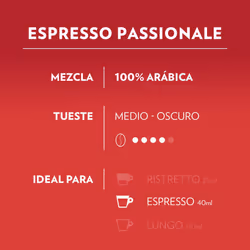 Lavazza A Modo Mio Espresso Passionale, Coffee Capsules, 100% Arabica, Warm and Inviting Taste, Intensity 11/13, Dark Roasting, Perfect for a 40ml