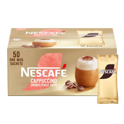 NESCAF? Cappuccino Unsweetened Taste Instant Coffee Sachets - 50 x 14.2g