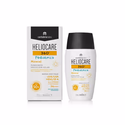 Heliocare 360? Pediatrics Mineral - 50ml | Fluid Lotion for Face & Body | SPF UVA UVB Visible Light Infrared-A Sun Protection ...