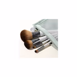EcoTools On-The-Go Makeup Brush Kit, Travel-Friendly Brush Set, Mini-Size Makeup Tools for Powders, Blush, Bronzer, & Eyeshadows, Eco-Friendly,