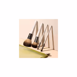 EcoTools On-The-Go Makeup Brush Kit, Travel-Friendly Brush Set, Mini-Size Makeup Tools for Powders, Blush, Bronzer, & Eyeshadows, Eco-Friendly,