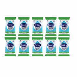 Carex Antibacterial Original Biodegradeable Wipes, Cleans, Cares and Protects, Bulk Buy, Pack of 10 x 15 Wipes